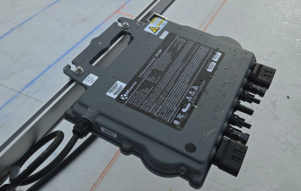 APsystems QT2-208 micro-inverter installed, commercial solar project — National Energy Installers