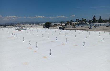 Penetrating Roof Mounts with Roof Coating at US Motor Works